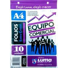 Folio Luma  A4 (10) X Unid
