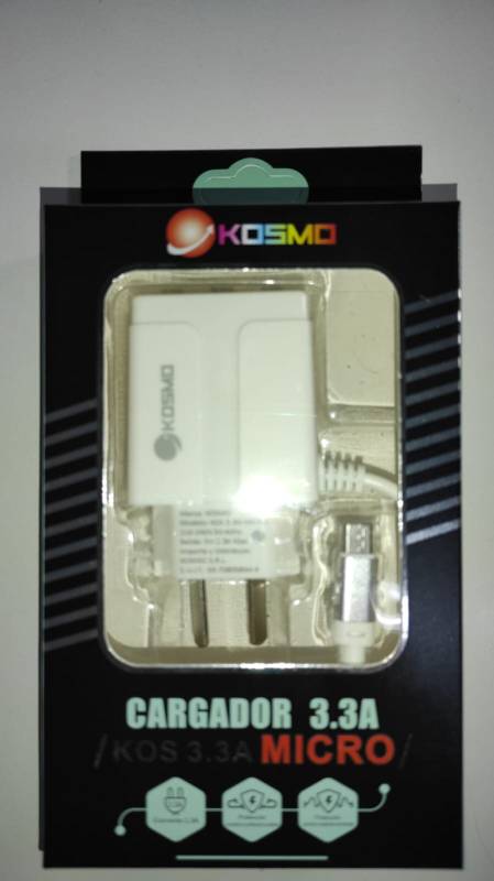 Cargador Kosmo 3.3A/V8 Micro 3Usb
