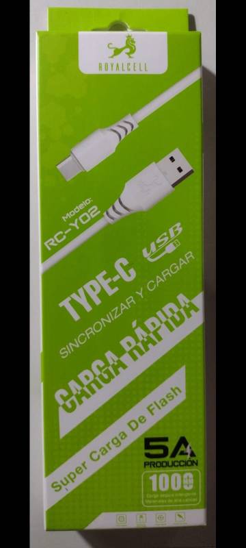 Cable Usb Royalcell 1M 5A /Tc
