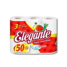 Elegante Cocina 50 Paños X Rollo X 3 Unidades