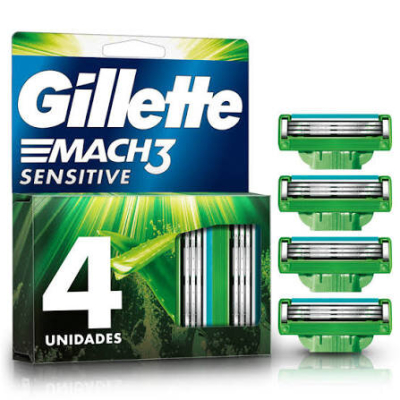 Gillette Repuesto Mach Iii Sensitive 4 Unidades