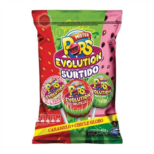 Chupetín Evolution Surtido 432Gr